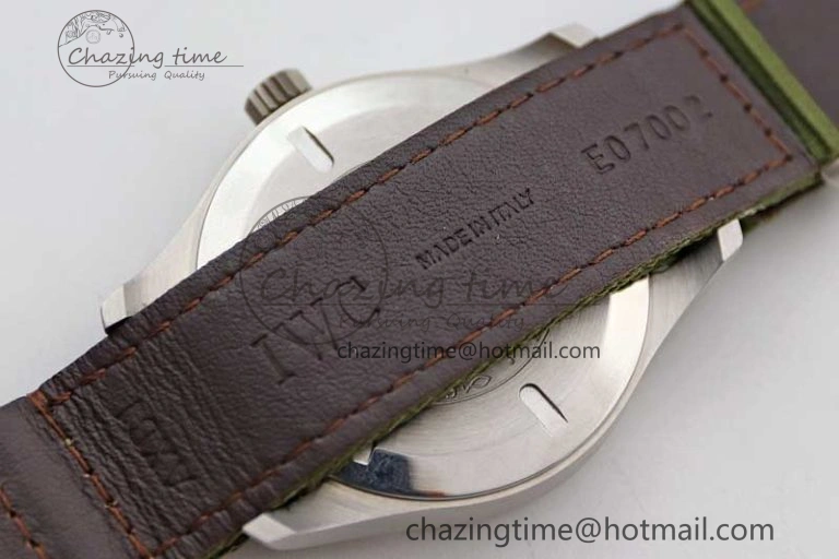 Mark XVIII “TRIBUTE TO MARK XI” IW327007 M+F 1:1 Best Edition Black Dial on Green Nylon Strap A35111