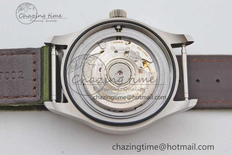 Mark XVIII “TRIBUTE TO MARK XI” IW327007 M+F 1:1 Best Edition Black Dial on Green Nylon Strap A35111