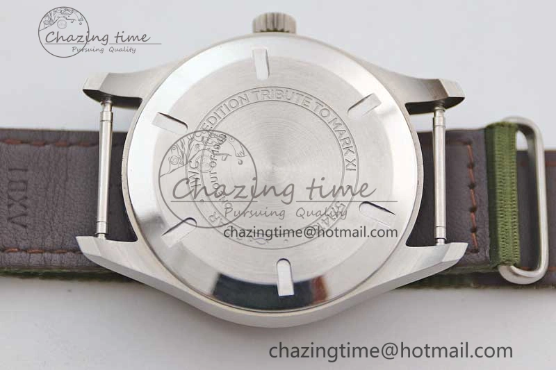 Mark XVIII “TRIBUTE TO MARK XI” IW327007 M+F 1:1 Best Edition Black Dial on Green Nylon Strap A35111
