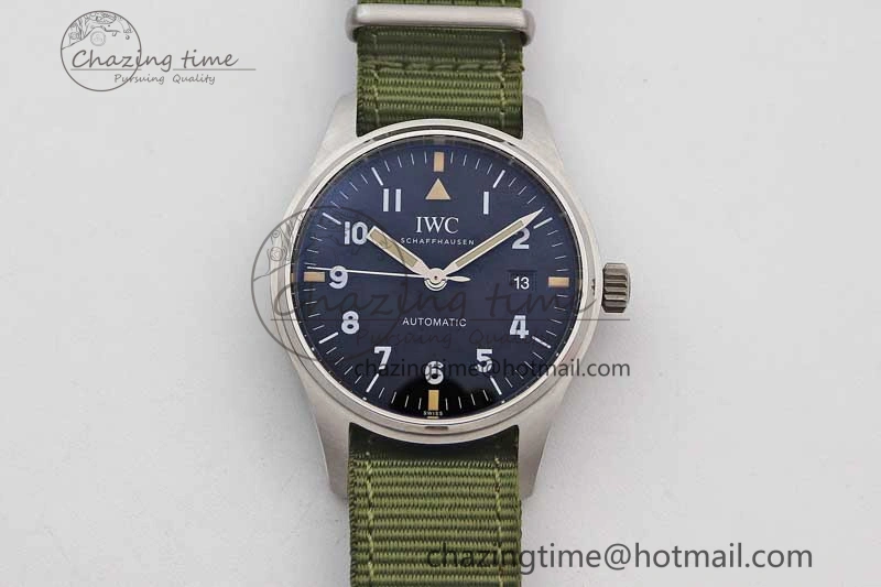 Mark XVIII “TRIBUTE TO MARK XI” IW327007 M+F 1:1 Best Edition Black Dial on Green Nylon Strap A35111