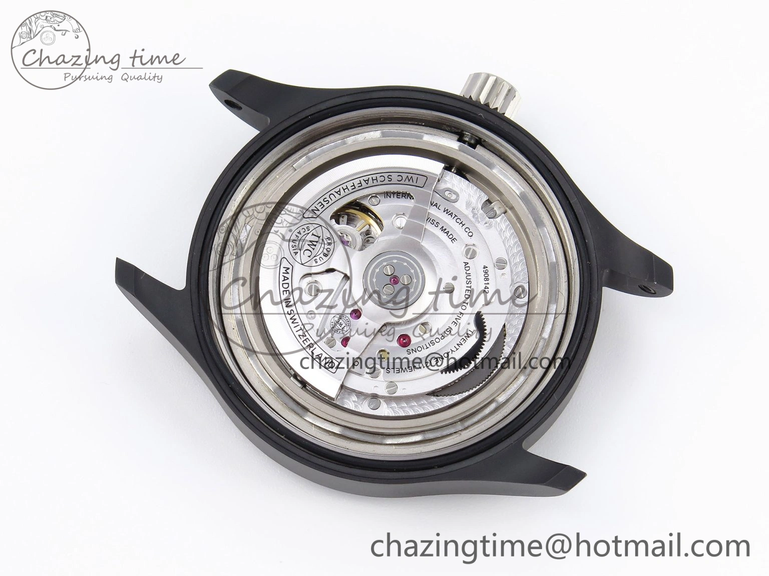 Mark XVIII Top Gun “SFTI” Black Ceramic IW324712 ZF 1:1 Best Edition on Green Nylon Strap A32111