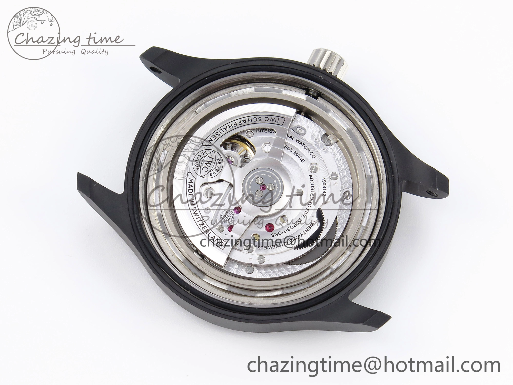 Mark XVIII Top Gun “SFTI” Black Ceramic IW324712 ZF 1:1 Best Edition on Green Nylon Strap A32111