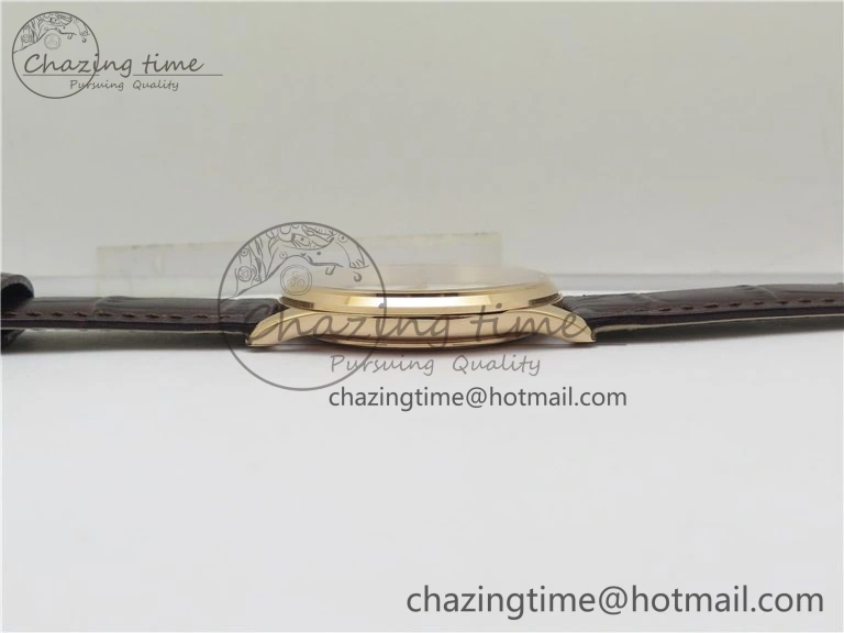 Master 1238420 RG ZF 1:1 Best Edition Ivory White Dial on Brown Leather Strap A899 1