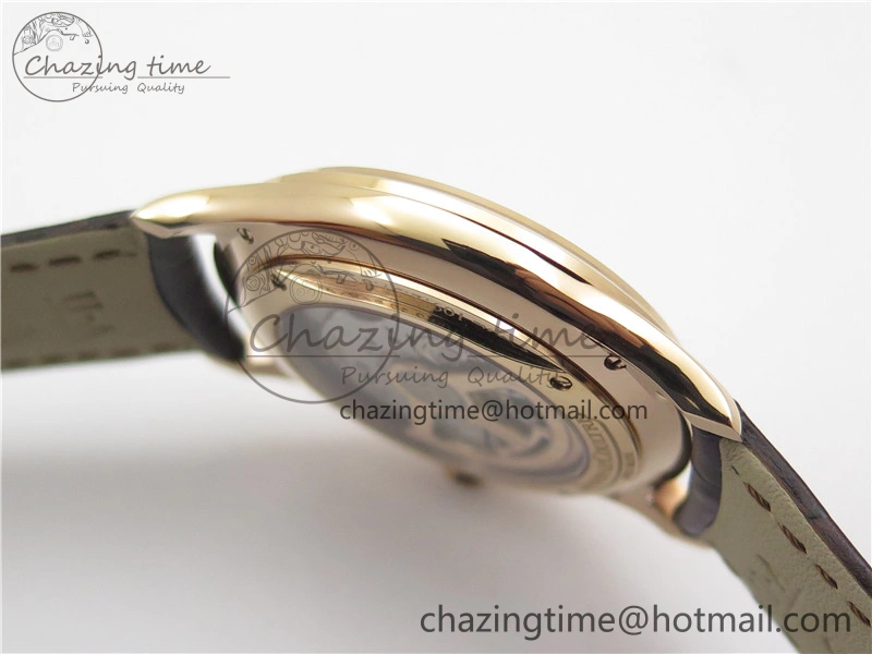Master 1238420 RG ZF 1:1 Best Edition Ivory White Dial on Brown Leather Strap A899 1