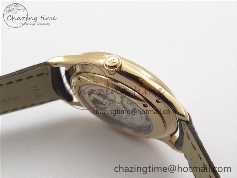 Master 1238420 RG ZF 1:1 Best Edition Ivory White Dial on Brown Leather Strap A899 1