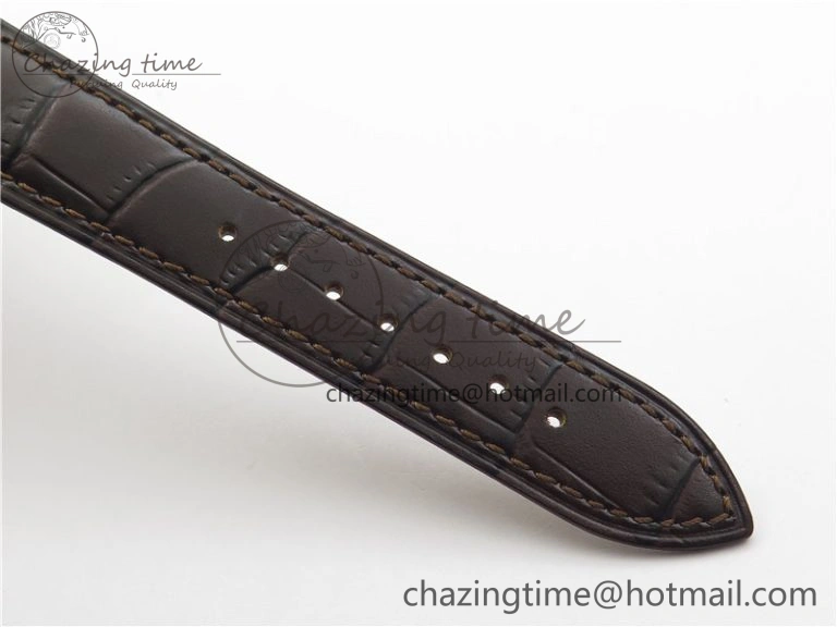 Master 1238420 RG ZF 1:1 Best Edition Ivory White Dial on Brown Leather Strap A899 1