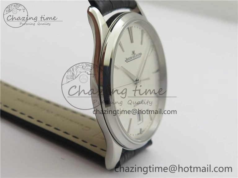 Master 1238420 SS ZF 1:1 Best Edition Silver Dial on Black Leather Strap A899 1