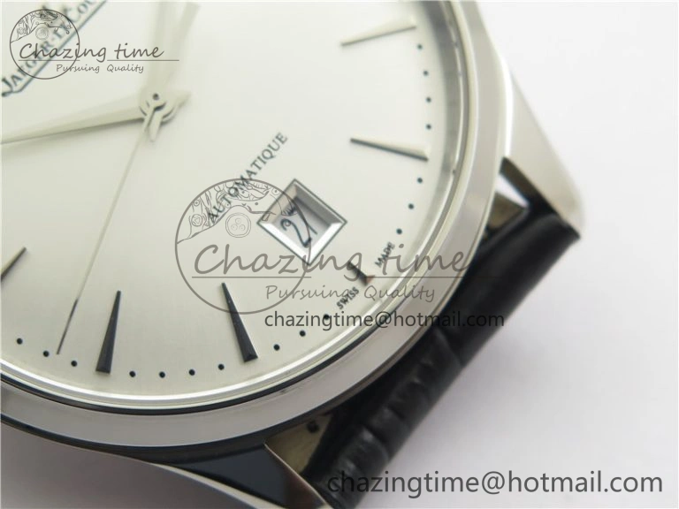 Master 1238420 SS ZF 1:1 Best Edition Silver Dial on Black Leather Strap A899 1