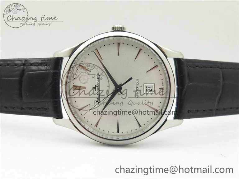 Master 1238420 SS ZF 1:1 Best Edition Silver Dial on Black Leather Strap A899 1