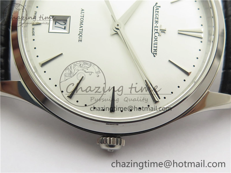 Master 1238420 SS ZF 1:1 Best Edition Silver Dial on Black Leather Strap A899 1