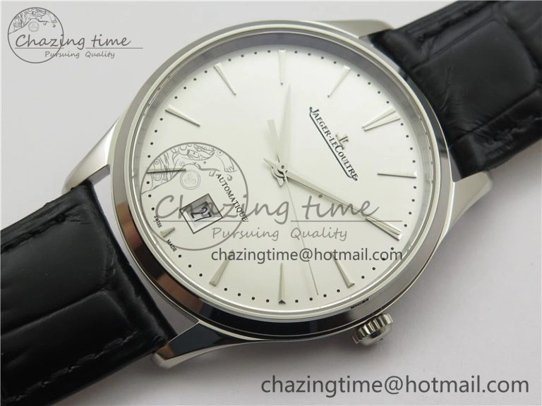 Master 1238420 SS ZF 1:1 Best Edition Silver Dial on Black Leather Strap A899 1