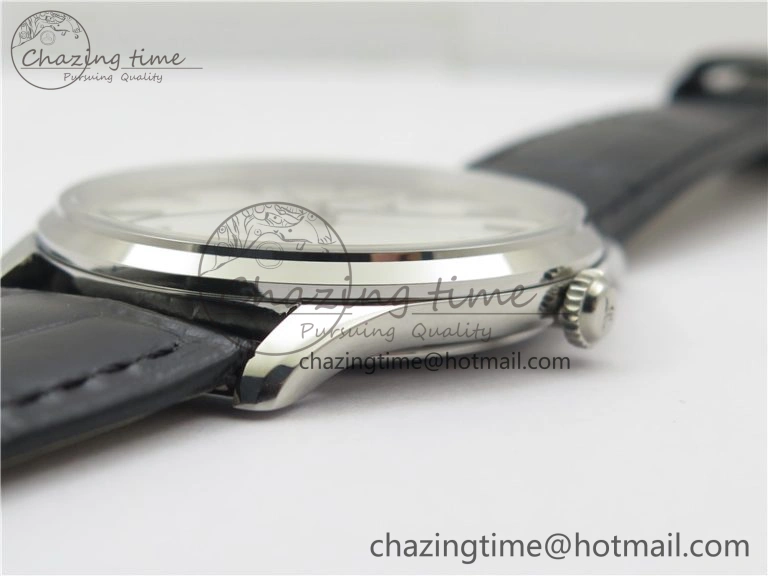 Master 1238420 SS ZF 1:1 Best Edition Silver Dial on Black Leather Strap A899 1