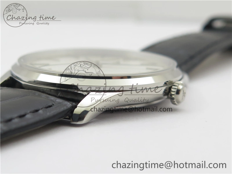 Master 1238420 SS ZF 1:1 Best Edition Silver Dial on Black Leather Strap A899 1
