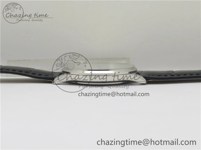 Master 1238420 SS ZF 1:1 Best Edition Silver Dial on Black Leather Strap A899 1