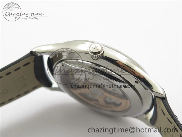Master 1238420 SS ZF 1:1 Best Edition Silver Dial on Black Leather Strap A899 1