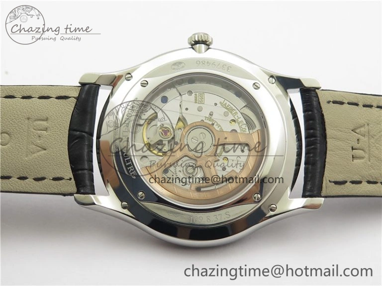 Master 1238420 SS ZF 1:1 Best Edition Silver Dial on Black Leather Strap A899 1