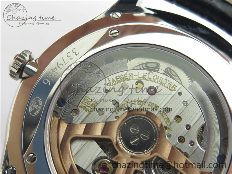 Master 1238420 SS ZF 1:1 Best Edition Silver Dial on Black Leather Strap A899 1