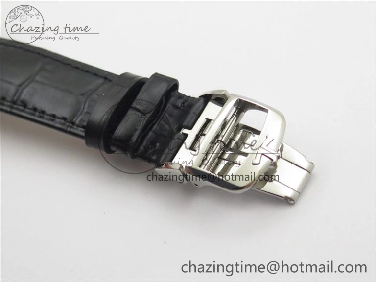 Master 1238420 SS ZF 1:1 Best Edition Silver Dial on Black Leather Strap A899 1