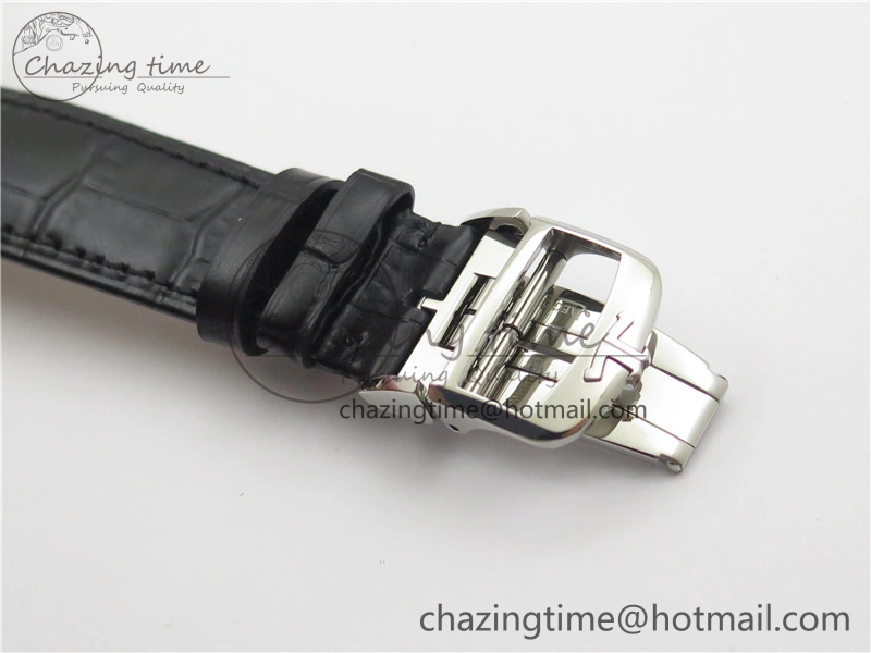 Master 1238420 SS ZF 1:1 Best Edition Silver Dial on Black Leather Strap A899 1