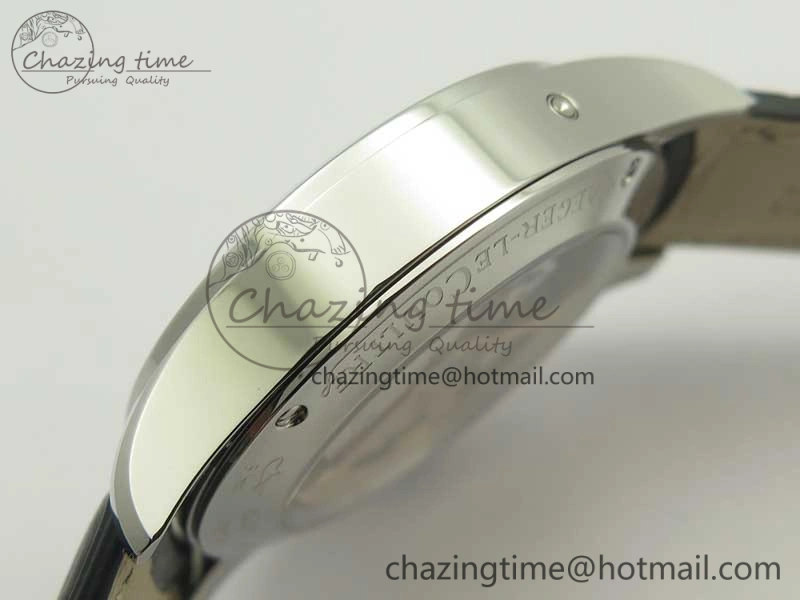 Master Calendar OMF 1:1 Best Edition Gray Textured Dial on Black Leather Strap A866