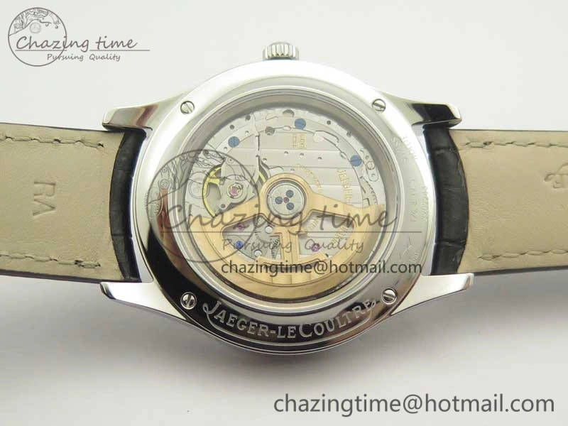 Master Calendar OMF 1:1 Best Edition Gray Textured Dial on Black Leather Strap A866