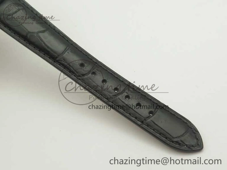 Master Calendar OMF 1:1 Best Edition Gray Textured Dial on Black Leather Strap A866