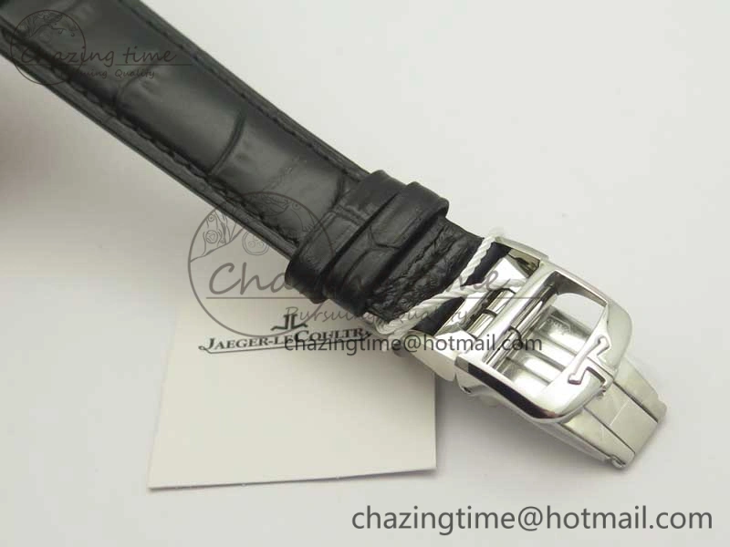 Master Calendar OMF 1:1 Best Edition Gray Textured Dial on Black Leather Strap A866