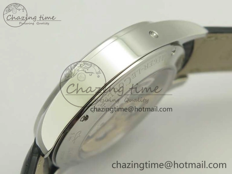 Master Calendar OMF 1:1 Best Edition Gray Textured Dial on Black Leather Strap A866