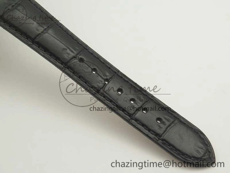 Master Calendar OMF 1:1 Best Edition Gray Textured Dial on Black Leather Strap A866