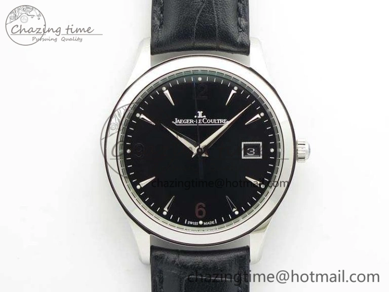 Master Calendar OMF 1:1 Best Edition Gray Textured Dial on Black Leather Strap A866