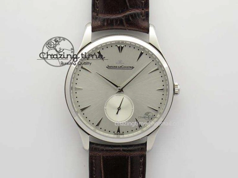 Master Calendar OMF 1:1 Best Edition Gray Textured Dial on Brown Leather Strap A866