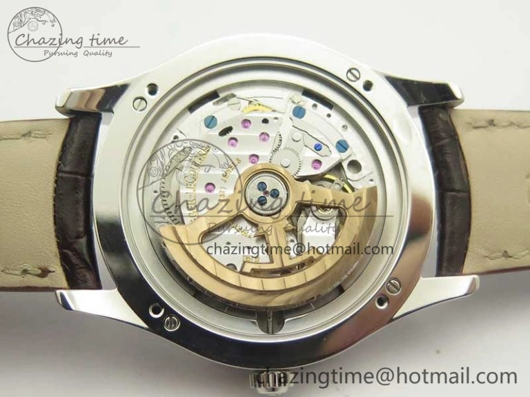 Master Calendar OMF 1:1 Best Edition Gray Textured Dial on Brown Leather Strap A866