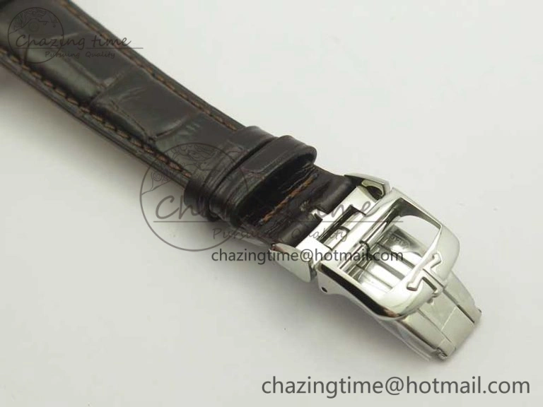 Master Calendar OMF 1:1 Best Edition Gray Textured Dial on Brown Leather Strap A866