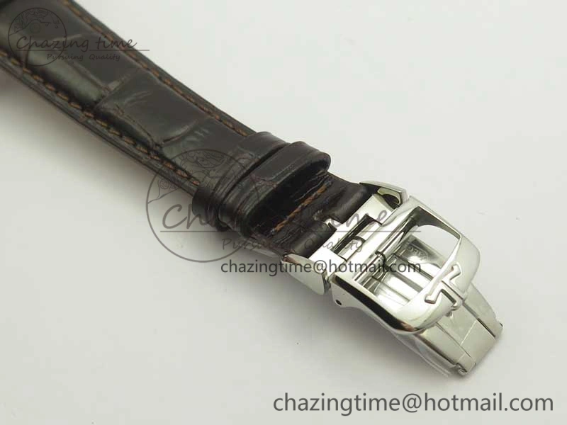 Master Calendar OMF 1:1 Best Edition Gray Textured Dial on Brown Leather Strap A866