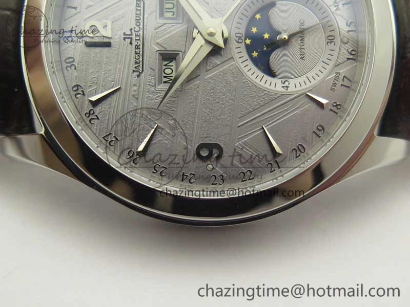 Master Calendar OMF 1:1 Best Edition Gray Textured Dial on Brown Leather Strap A866