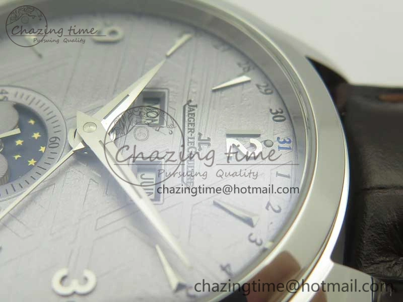 Master Calendar OMF 1:1 Best Edition Gray Textured Dial on Brown Leather Strap A866