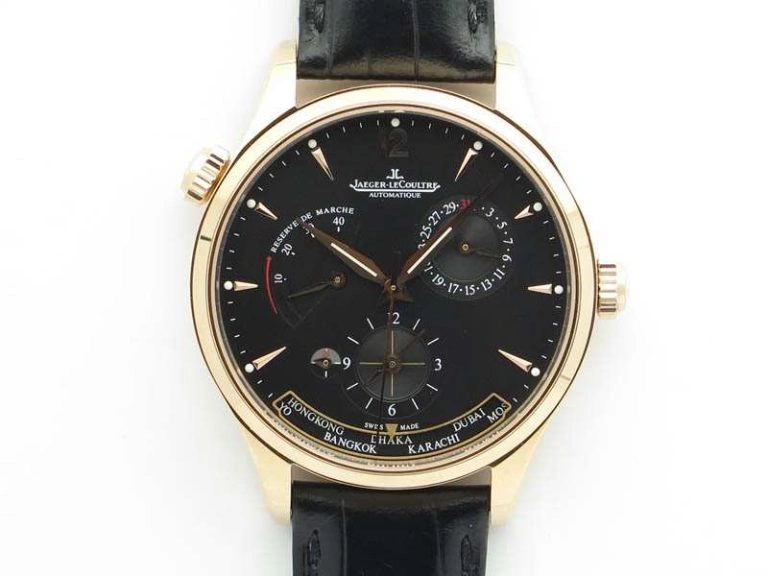 Master Calendar OMF 1:1 Best Edition Gray Textured Dial on Brown Leather Strap A866