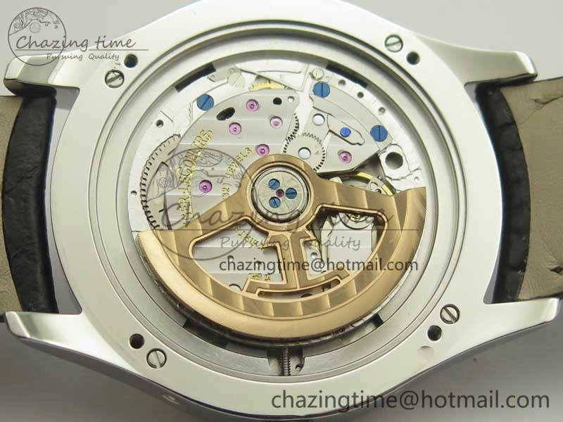 Master Calendar OMF 1:1 Best Edition White Dial on Black Leather Strap A866