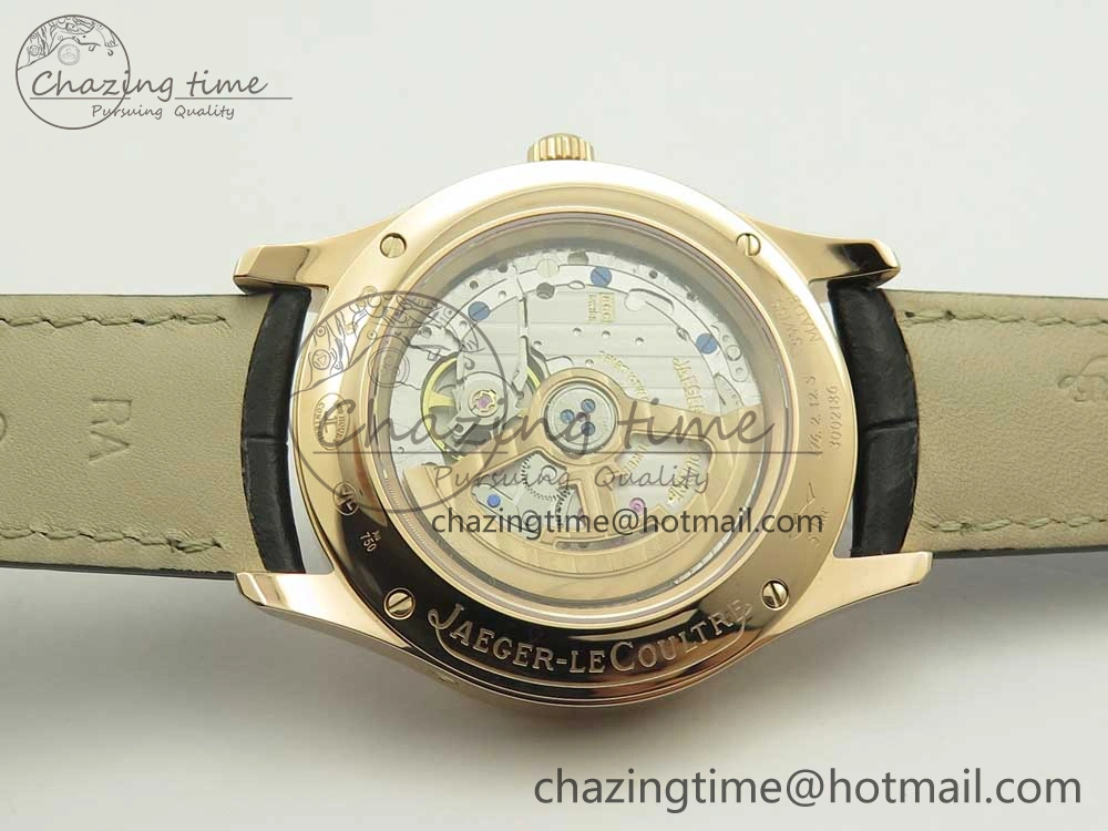 Master Calendar RG OMF 1:1 Best Edition Blue Dial on Black Leather Strap A866