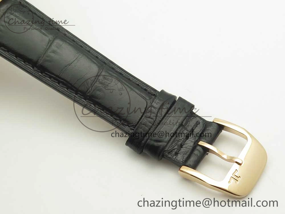 Master Calendar RG OMF 1:1 Best Edition Blue Dial on Black Leather Strap A866