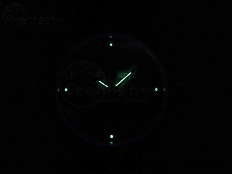 Master Calendar RG OMF 1:1 Best Edition Blue Dial on Black Leather Strap A866