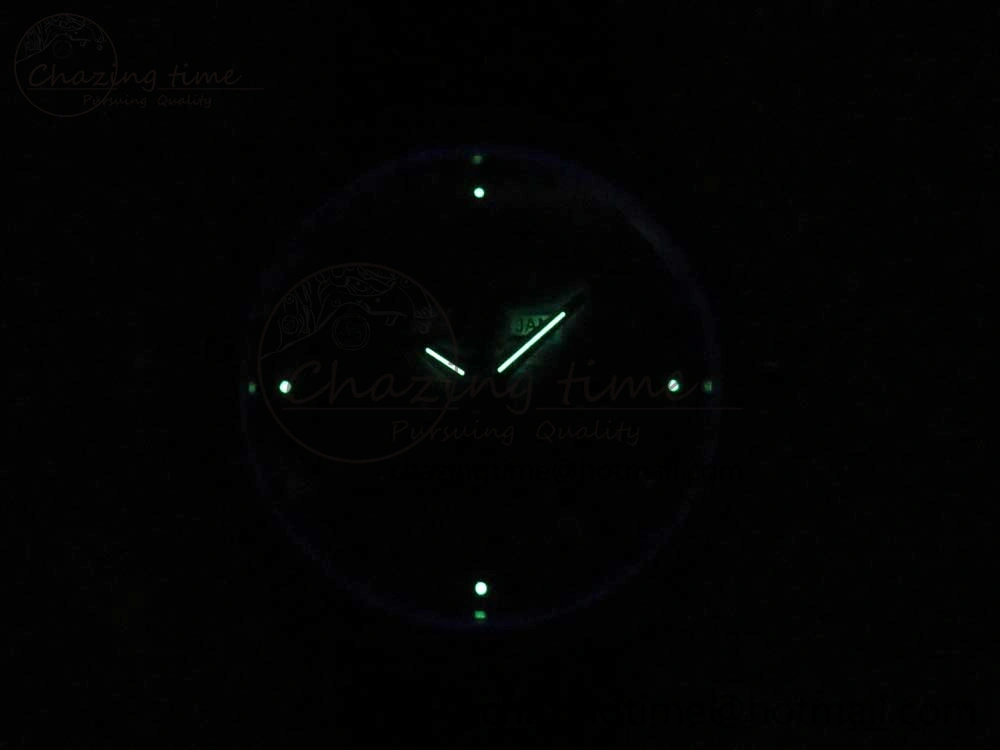 Master Calendar RG OMF 1:1 Best Edition Blue Dial on Black Leather Strap A866