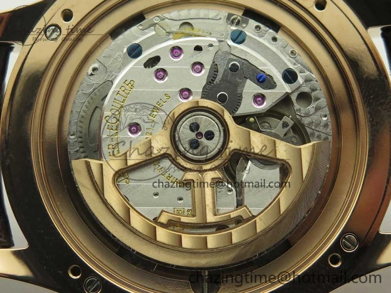 Master Calendar RG OMF 1:1 Best Edition Silver Dial on Brown Leather Strap A866