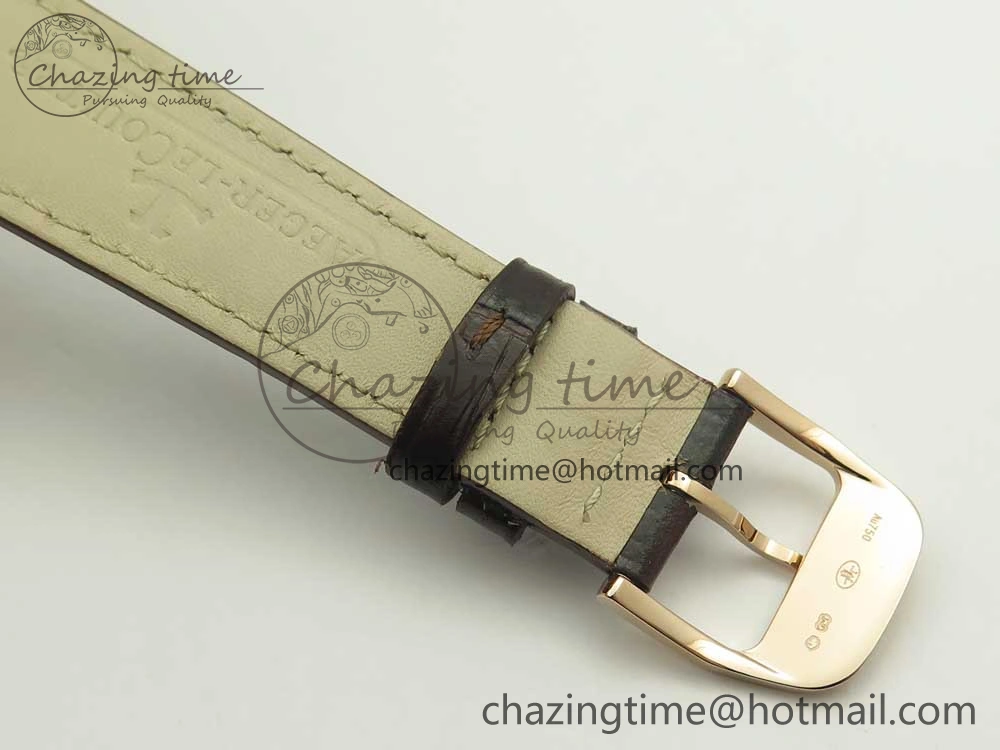Master Calendar RG OMF 1:1 Best Edition Silver Dial on Brown Leather Strap A866