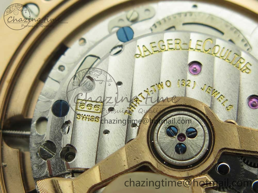Master Calendar RG OMF 1:1 Best Edition Silver Dial on Brown Leather Strap A866