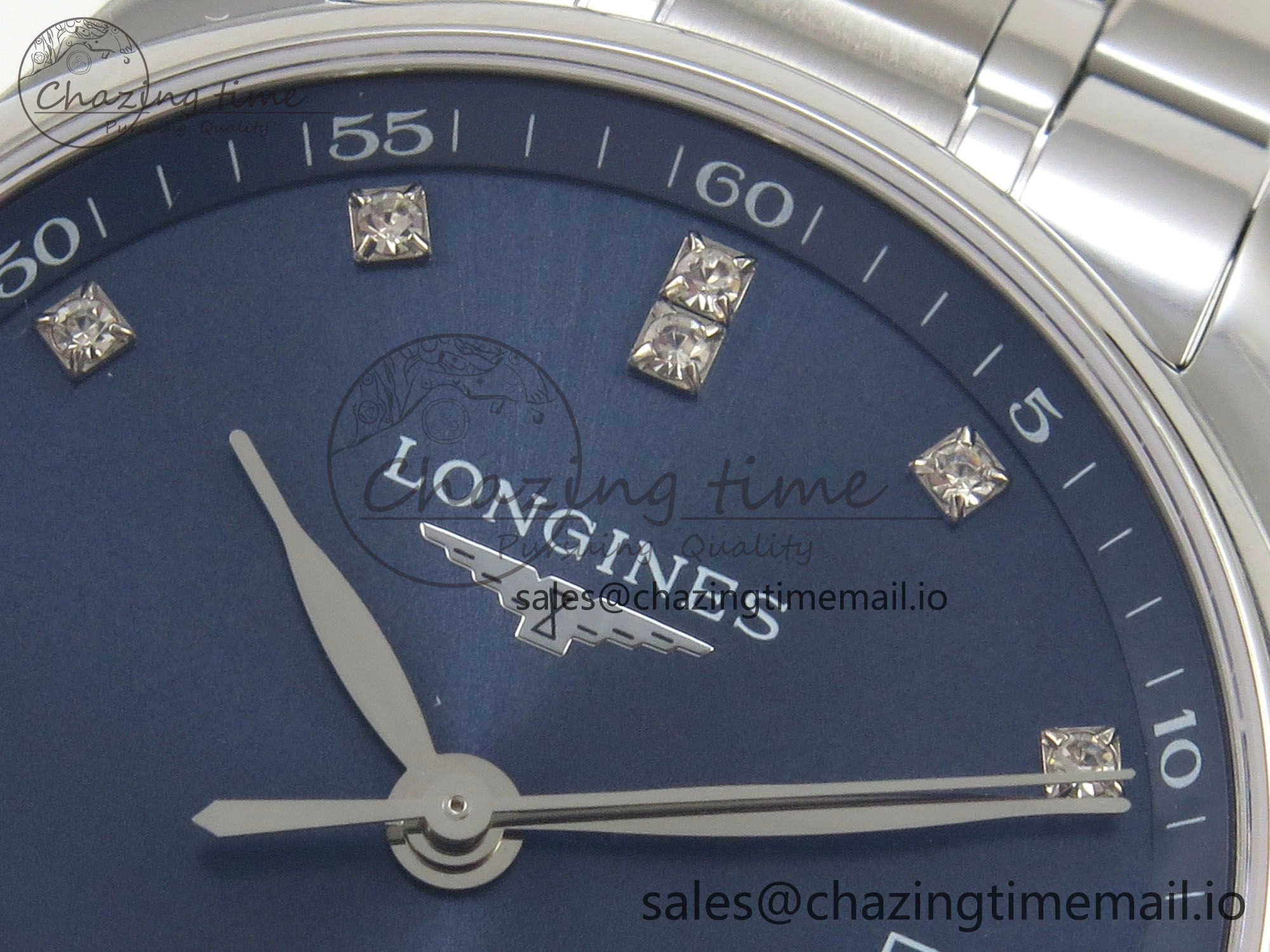 Master Collection 40mm SS AF 1:1 Best Edition Blue Dial on Stainless steel bracelet A2892