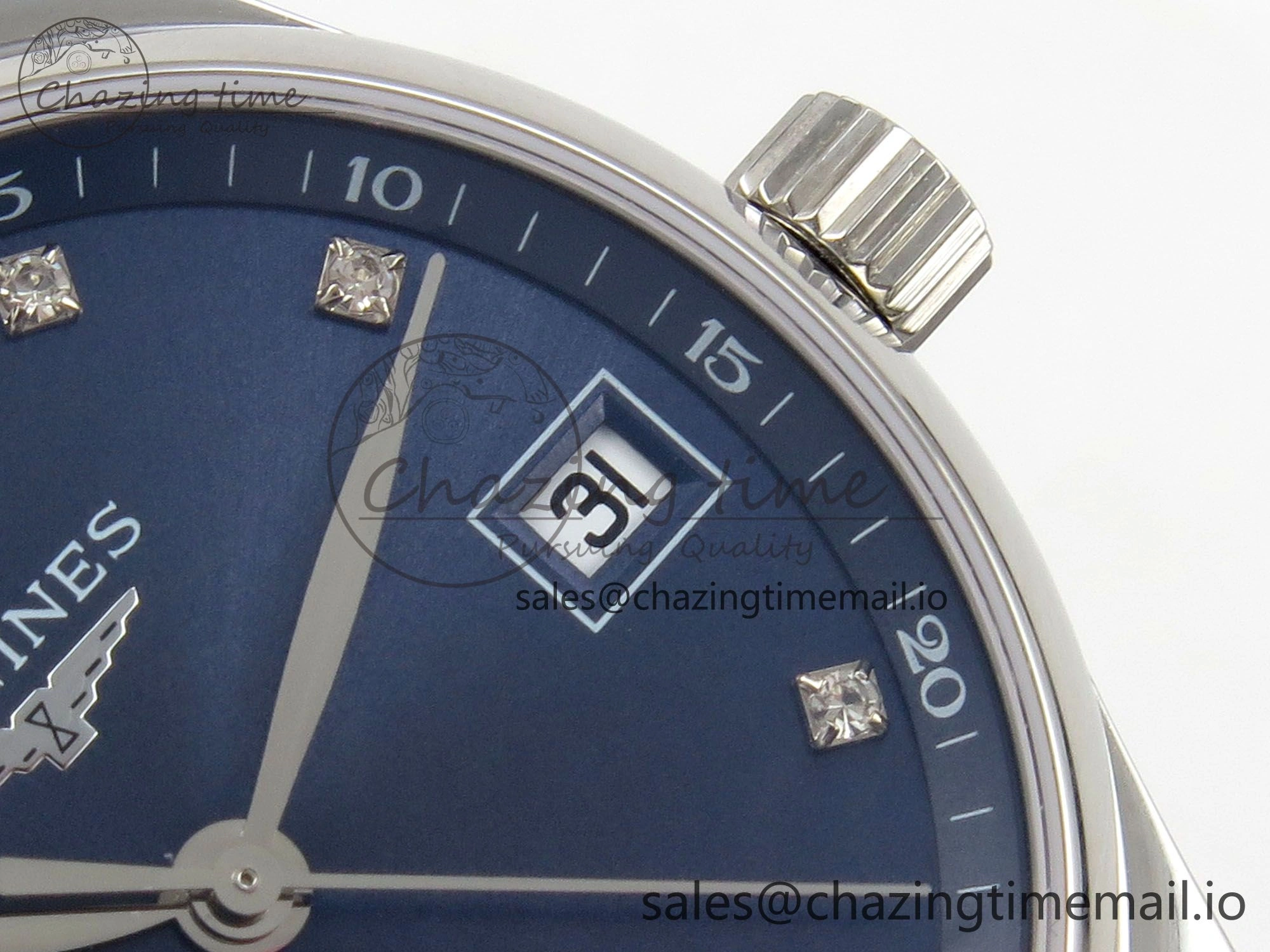 Master Collection 40mm SS AF 1:1 Best Edition Blue Dial on Stainless steel bracelet A2892