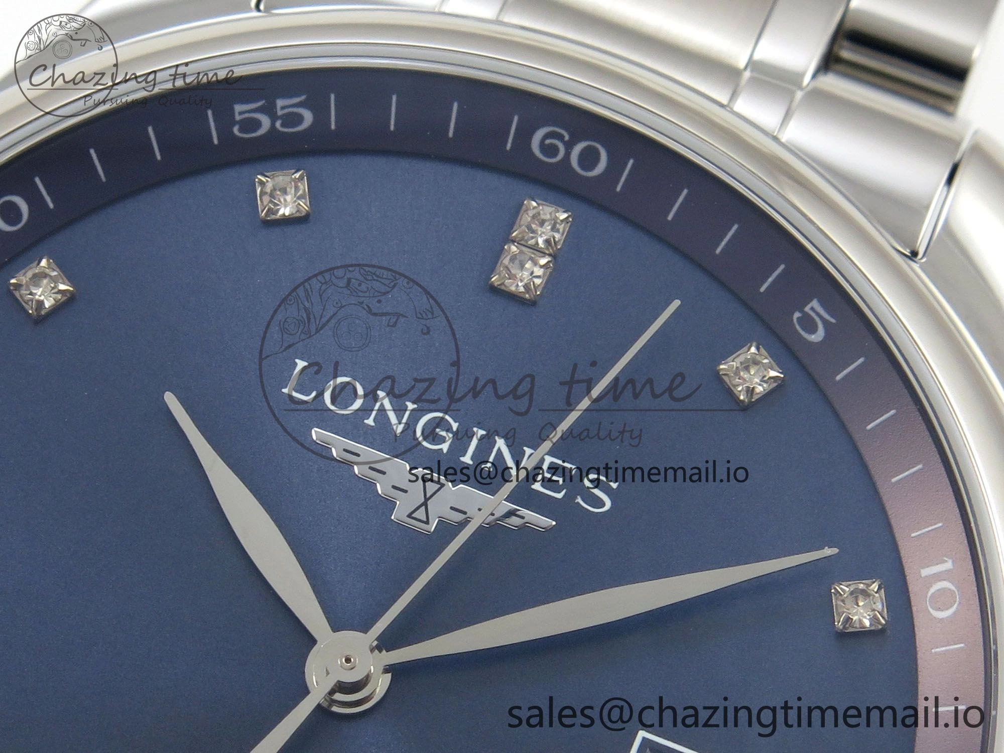 Master Collection 40mm SS AF 1:1 Best Edition Blue Dial on Stainless steel bracelet A2892