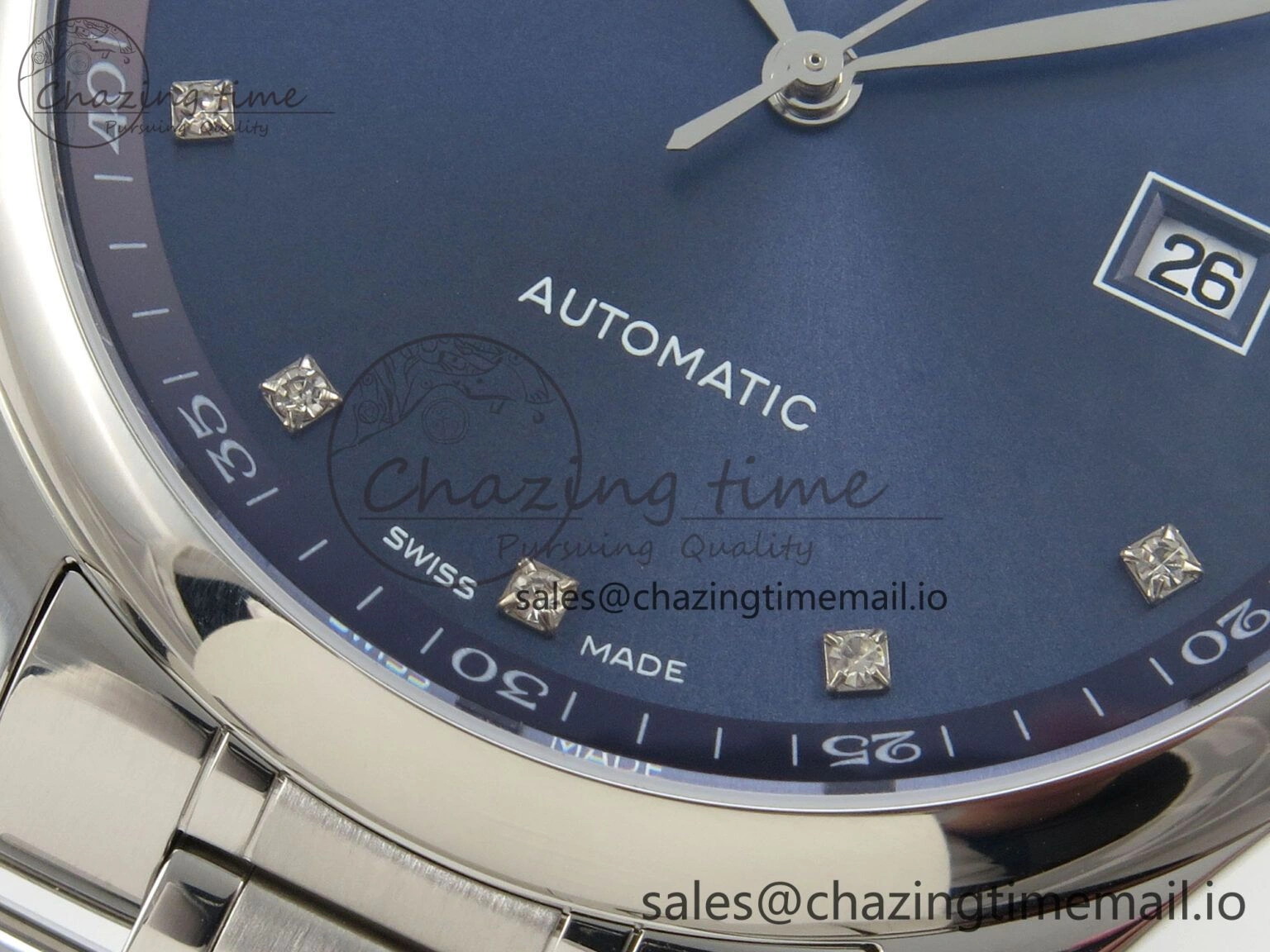Master Collection 40mm SS AF 1:1 Best Edition Blue Dial on Stainless steel bracelet A2892