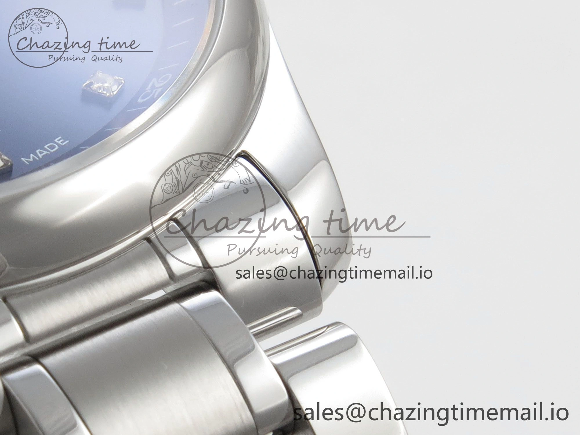 Master Collection 40mm SS AF 1:1 Best Edition Blue Dial on Stainless steel bracelet A2892